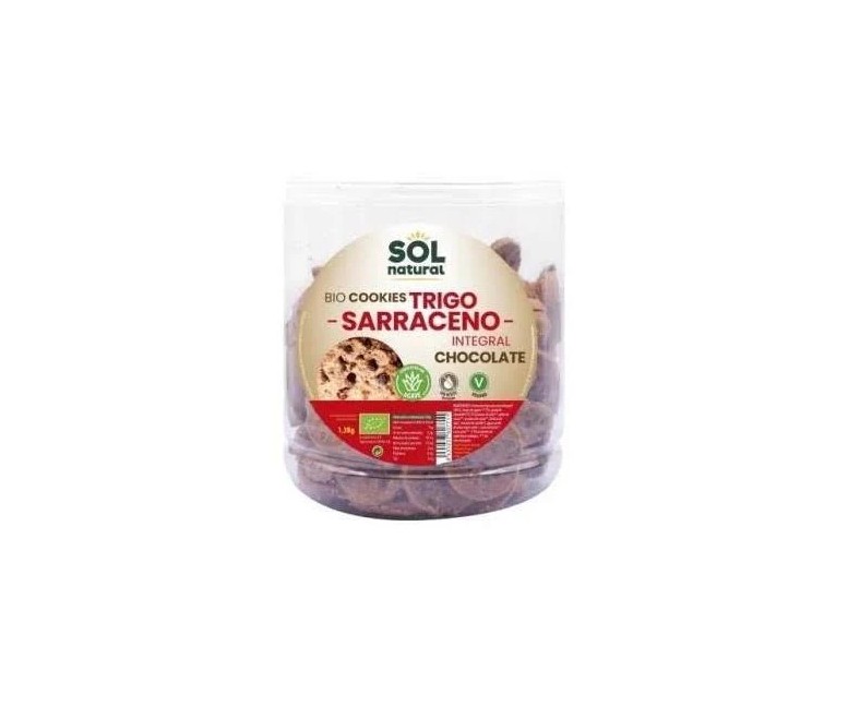 Cookies de trigo sarraceno y chocolate bio 1,3 kg Solnatural