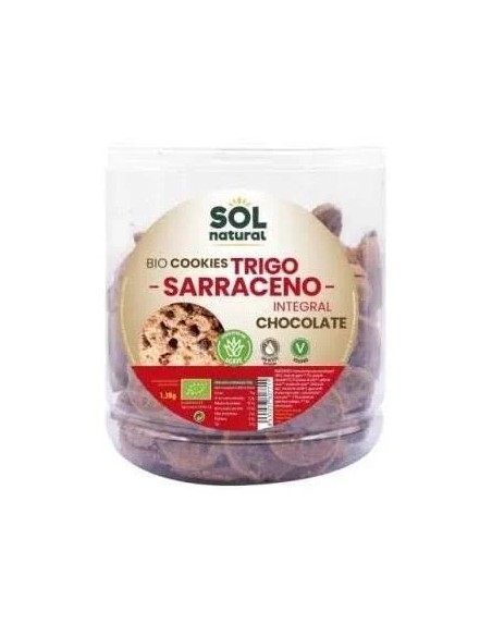 Cookies de trigo sarraceno y chocolate bio 1,3 kg Solnatural