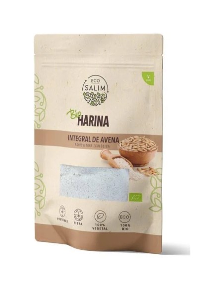 Harina de avena integral bio vegan 500 gr Eco Salim