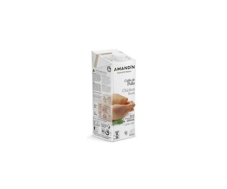 Caldo de pollo bio 1 l Amandin