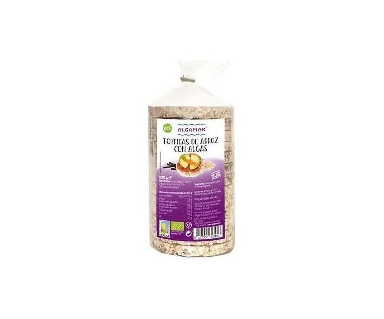 Tortitas de arroz y algas bio 100 gr ALGAMAR