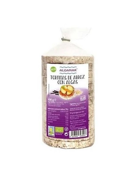 Tortitas de arroz y algas bio 100 gr ALGAMAR
