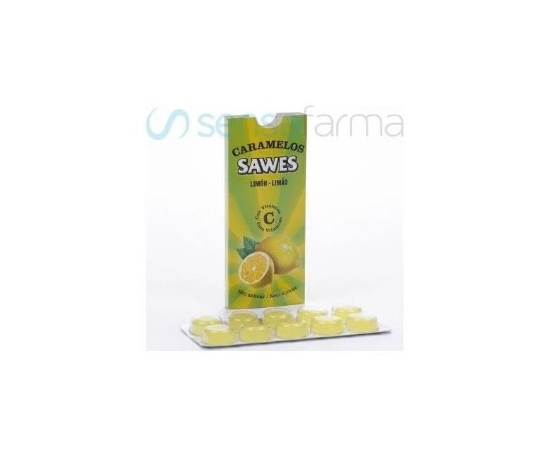 Caramelos balsam s/azúcar limón vit c blister 22 gr Sawes