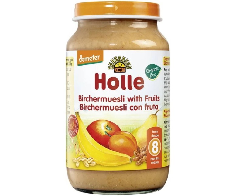 Puré-tarrito muesli con frutas eco 220 gr Holle