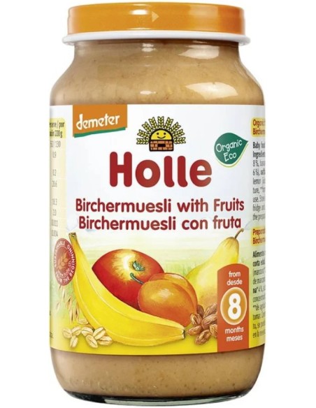 Puré-tarrito muesli con frutas eco 220 gr Holle