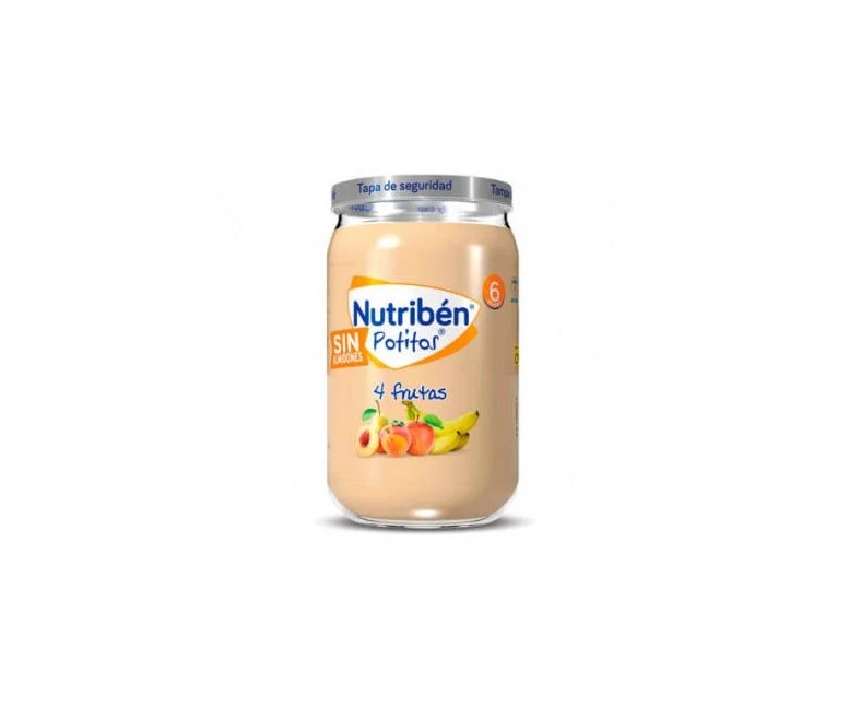 Nutriben puré-tarrito 4 frutas +6m 235 gr Nutriben