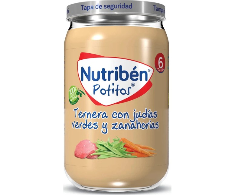 Nutribén puré-tarrito ternera-judías v-zanahoria 235 gr Nutriben