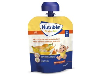 Nutribén fruta & go pera-plátano-naranja-galleta
