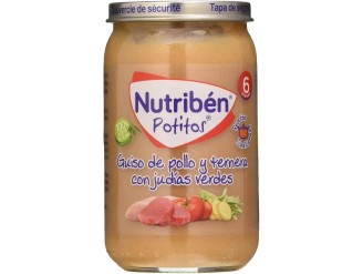 Nutriben puré-tarrito guiso pollo ternera judías