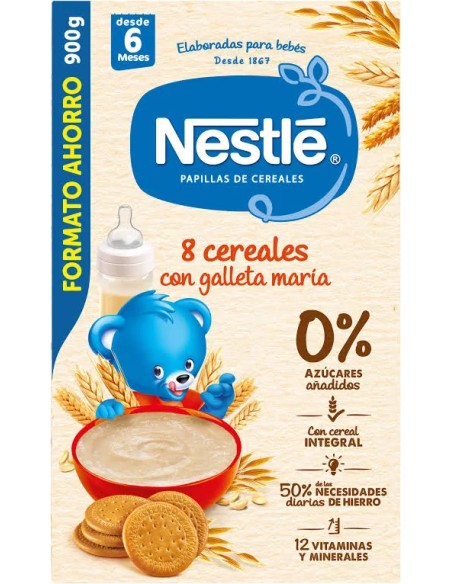Nestlé papilla 8 cereales galleta maría 725 gr Nestle