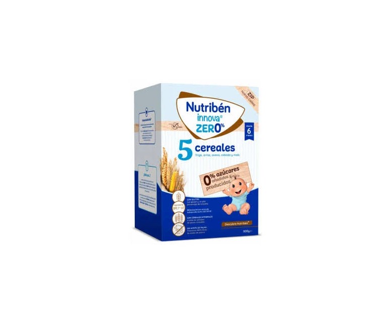 Nutriben papilla innova 5 cereales 0% 500 gr Nutriben