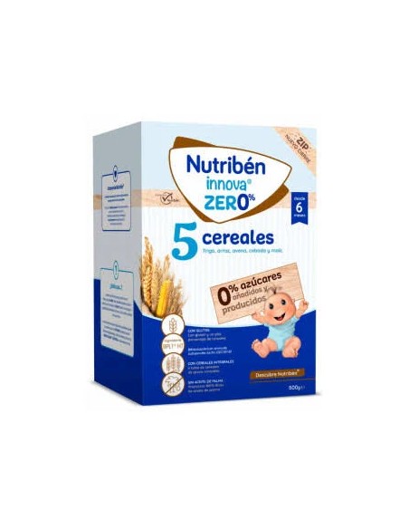 Nutriben papilla innova 5 cereales 0% 500 gr Nutriben