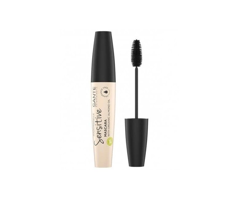 Máscara de pestañas sensitive 01 black 12 ml Sante