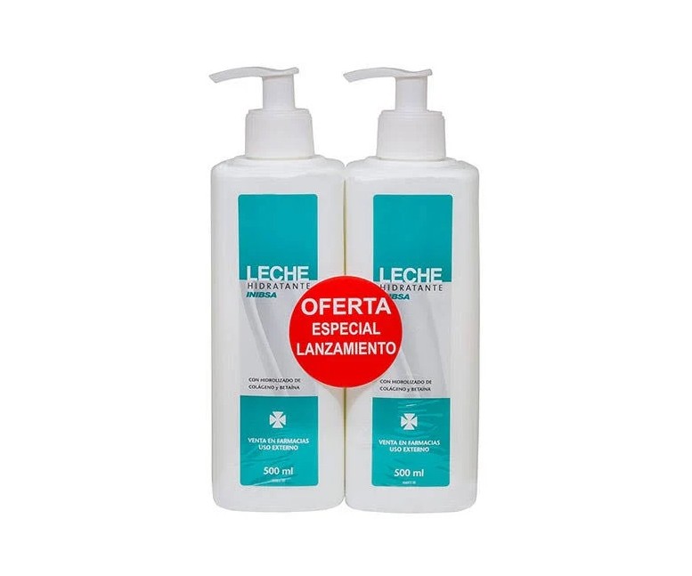Inibsa pack leche hidratante dermat. 2 cap - 500 ml Inibsa