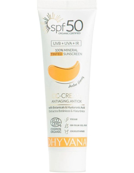 Solar spf50 color con ácido hialurónico eco 50 ml DHYVANA