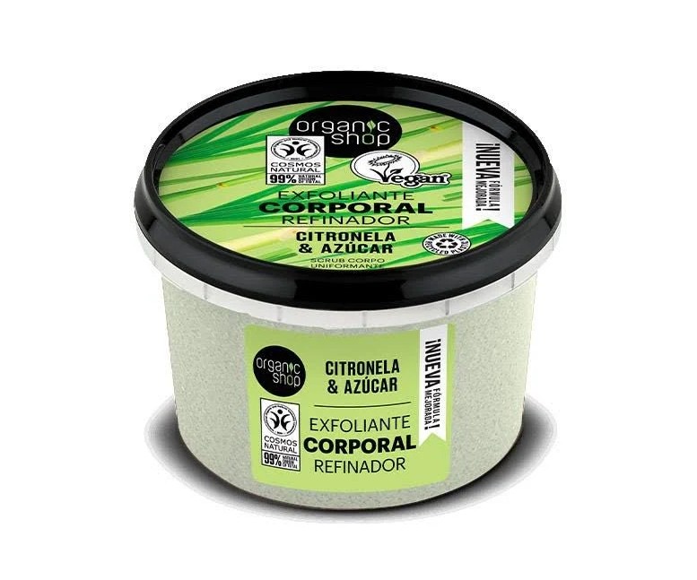 Exfoliante corporal refinador citronela 250 ml Organic Shop