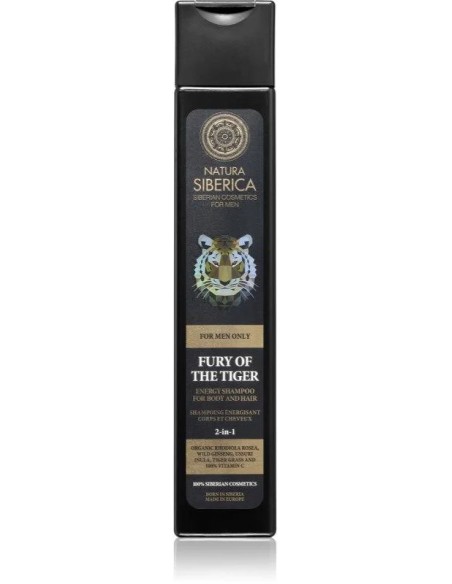 Fury of the tiger men champú energizante 250 ml Natura Siberica