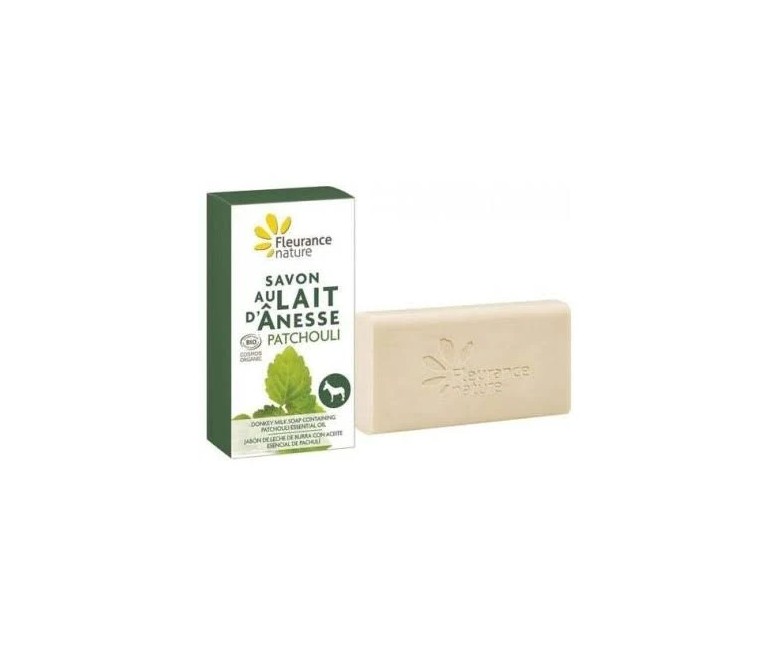 Jabón leche de burra con patchouli pastilla 100 tab - 100 gr Fleurance Nature