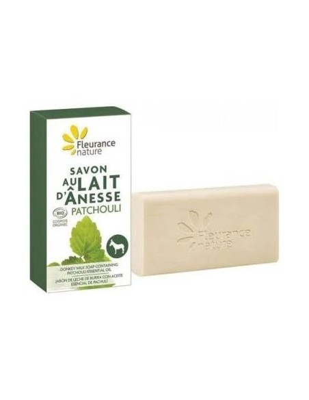 Jabón leche de burra con patchouli pastilla 100 tab - 100 gr Fleurance Nature