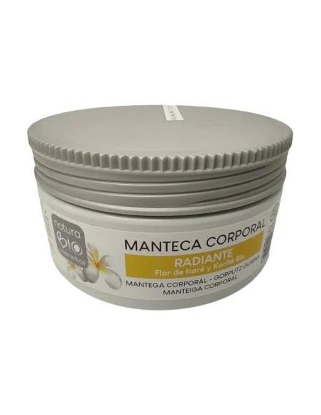 Manteca corporal radiante tiare-karité bio 200 ml NaturaBIO Cosmetics