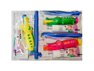 Cepillo dental Kin infan cocodrilo viaje pasta