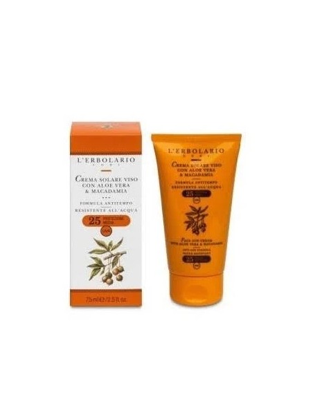 Solar crema facial aloe y macadamia 75 ml L'Erbolario