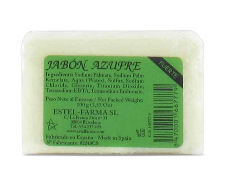 Jabón azufre forte 100 gr Estel-Farma