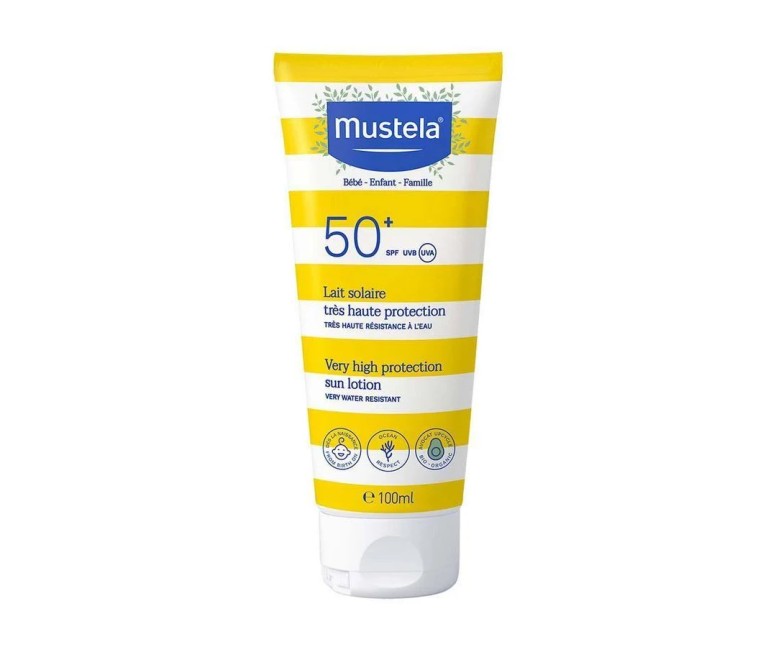 Leche solar spf50+ familia 100 ml Mustela