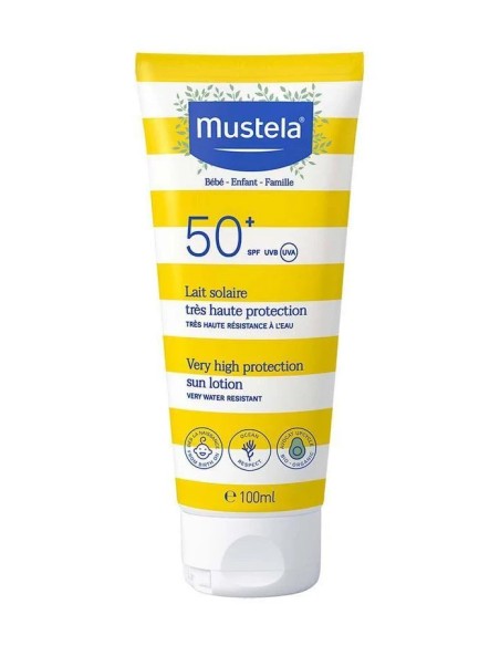 Leche solar spf50+ familia 100 ml Mustela