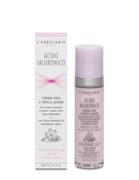 Ácido hialurónico crema facial pieles normales 50 ml L'Erbolario