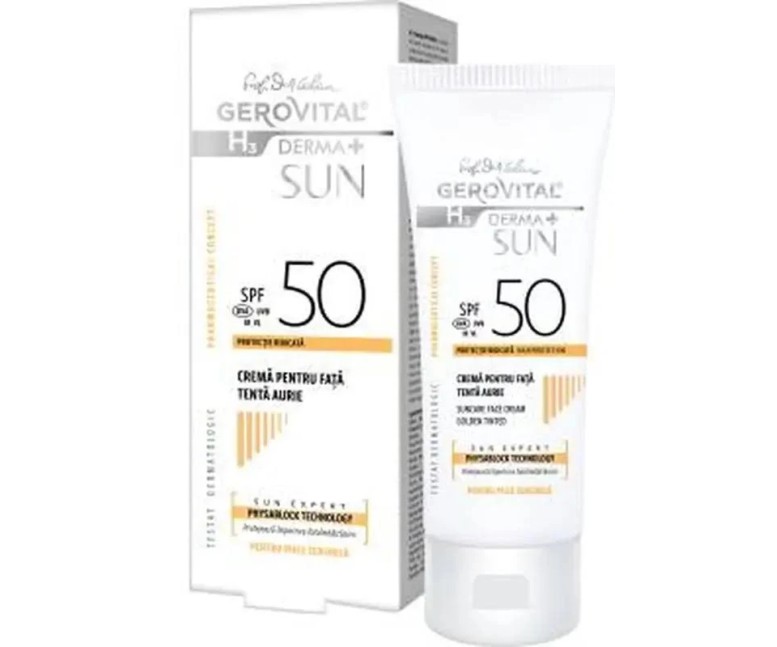 Gerovital crema solar spf50 tono dorado 50 ml Gerovital
