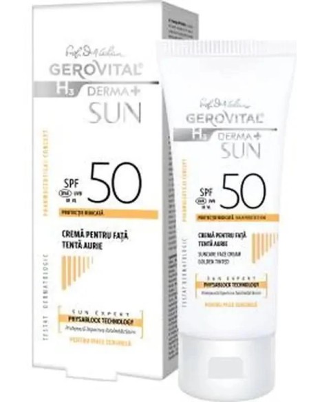 Gerovital crema solar spf50 tono dorado 50 ml Gerovital