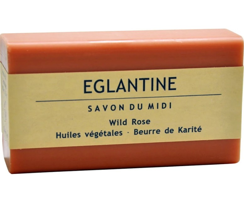Jabón en pastilla de rosa silvestre bio 100 gr Savon Du Midi