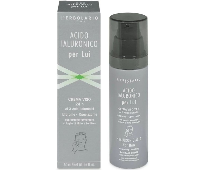Ácido hialurónico hombre crema cara 24 horas 50 ml L'Erbolario