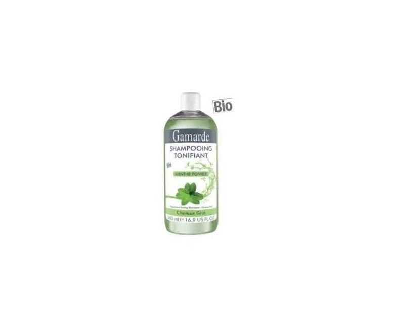 Champú tonificante menta (grasa) bio 500 ml Gamarde