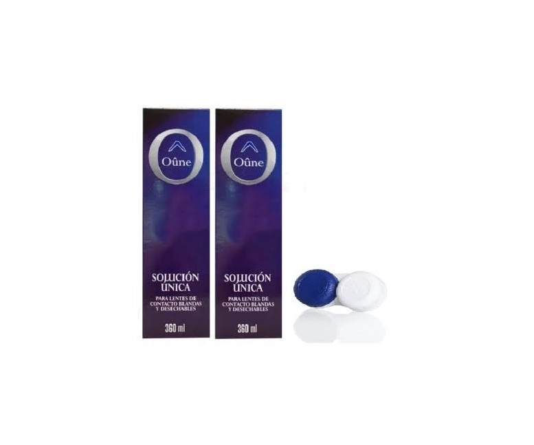 Ouñe solución única lentillas pack 2 cap - 360 ml Oune