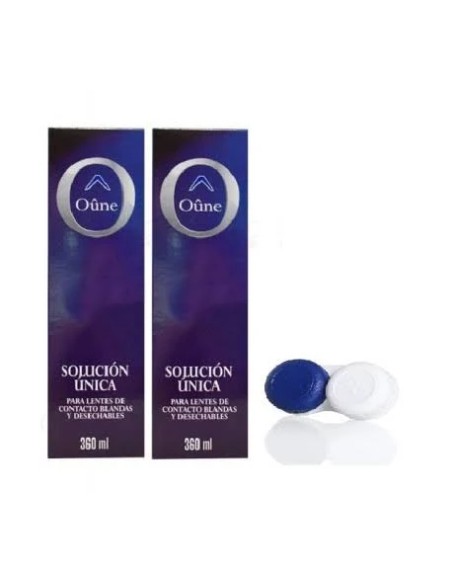 Ouñe solución única lentillas pack 2 cap - 360 ml Oune