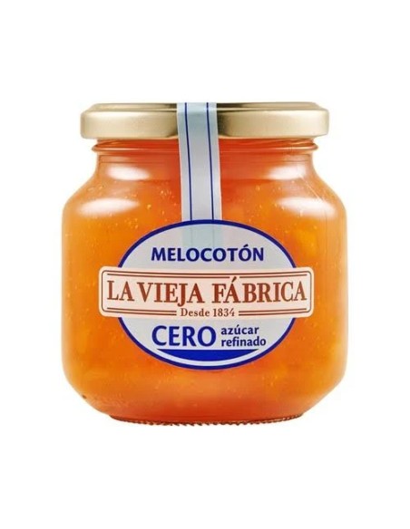 Mermelada de melocotón cero azúcar refinado 280 gr La Vieja Fábrica