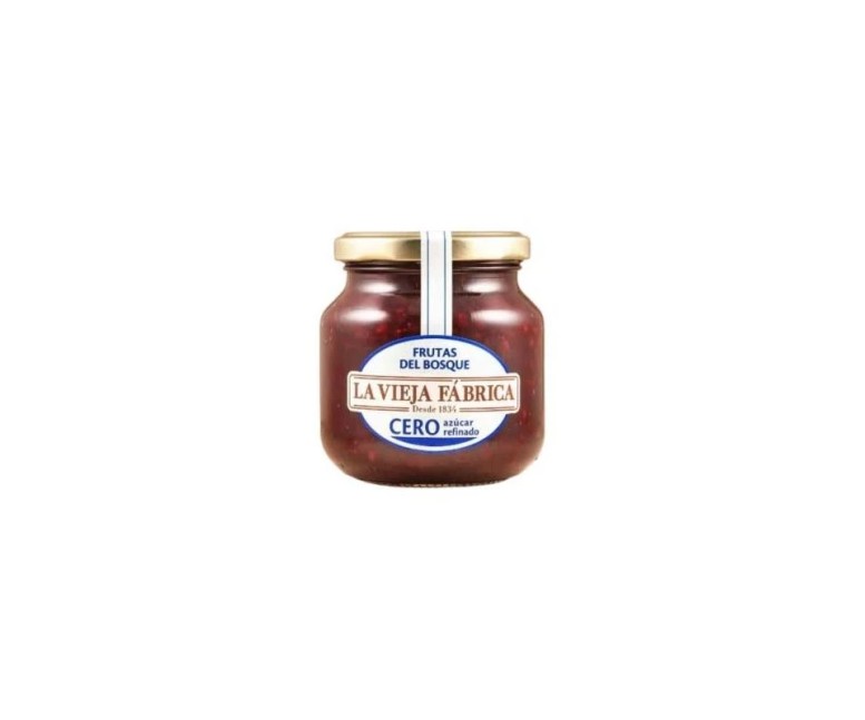 Mermelada de fruta del bosque cero azúcar refinado 280 gr La Vieja Fábrica