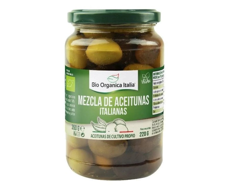 Aceitunas mezcla italianas Demeter 350 gr Bio Organica Italia