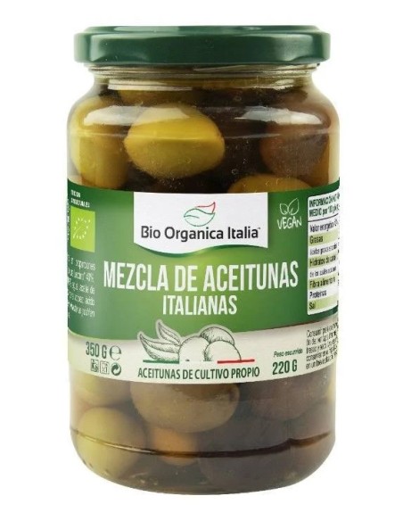 Aceitunas mezcla italianas Demeter 350 gr Bio Organica Italia