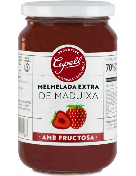 Mermelada de fresa con fructosa 400 gr Capell
