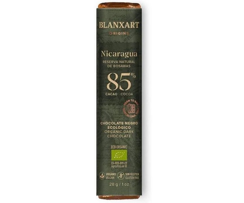 Chocolate negro 85 % nicaragua eco 28 gr Blanxart