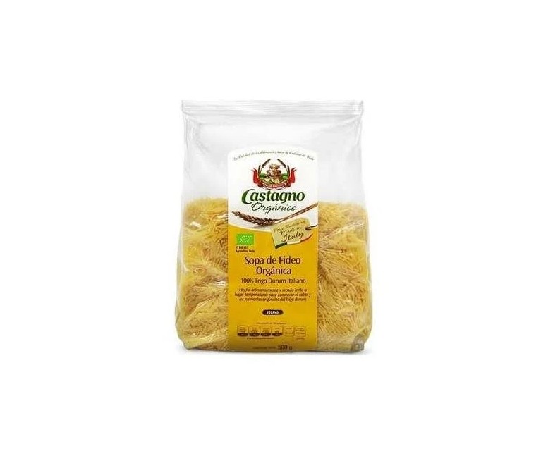 Fideos finos de trigo duro eco 500 gr Castagno