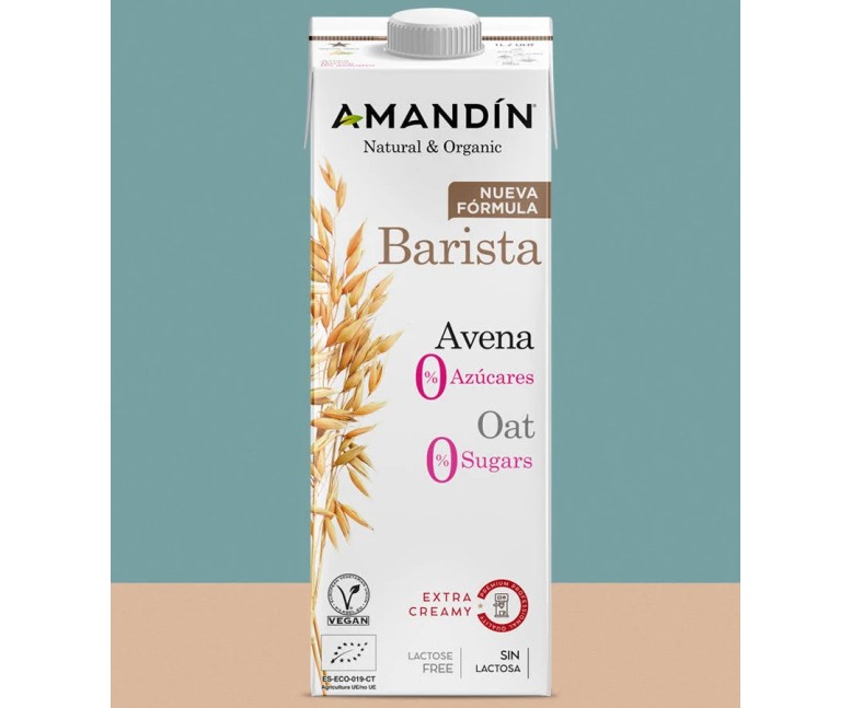 Bebida vegetal de avena barista 0% azúcar 6 uds - 1 l Amandin