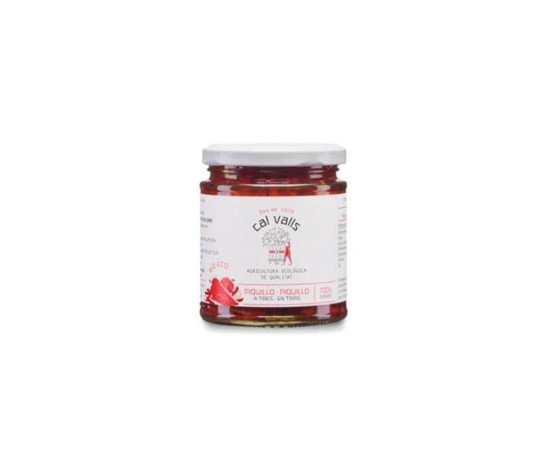 Pimiento del piquillo trozos eco 225 gr Cal Valls