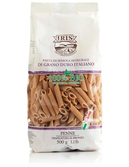 Macarrones de trigo duro integral Bio 500 gr Iris