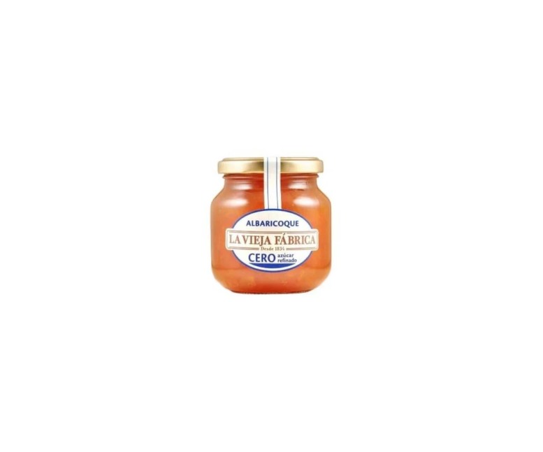 Mermelada de albaricoque cero azúcar refinado 280 gr La Vieja Fábrica