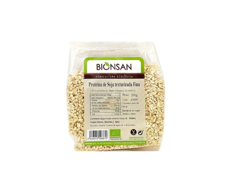 Proteína de soja texturizada fina eco 200 gr Bionsan