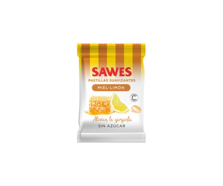 Pastillas balsam s/azúcar miel limón vit c 50 gr Sawes